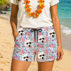 Shorts tropicales con tu cara: un divertido atuendo vacacional personalizado 