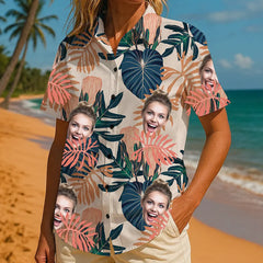 Camisa hawaiana con cara personalizada: ropa de playa de verano personalizada