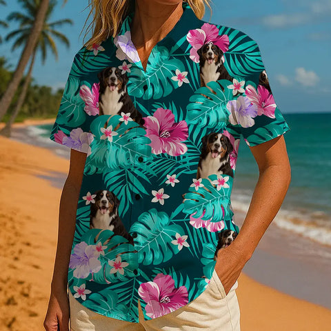 Custom Face Hawaiian Shirt – Personalized with Your Pet, Partner, or Family