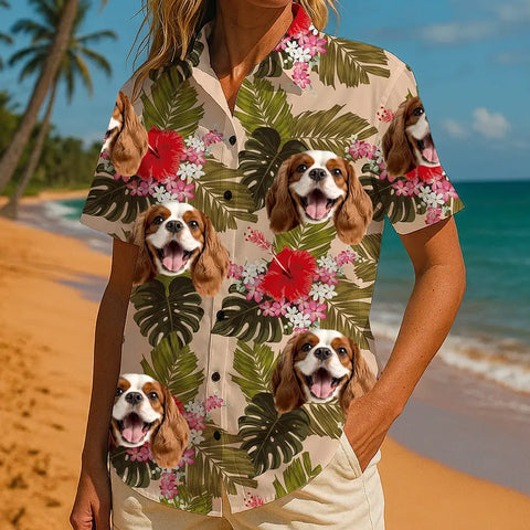Tu cara en una camisa hawaiana: un divertido atuendo vacacional personalizado 
