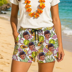 Tu foto, ambiente tropical: los shorts de playa personalizados definitivos 