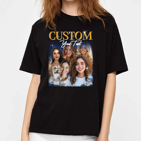 T-shirt personnalisé vintage rap bootleg des années 90 - T-shirt hip-hop rétro personnalisé - Cadeau pour petite amie