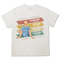 Leyenda de marido, padre y abuelo: camisetas, sudaderas y sudaderas personalizadas