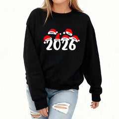 Personalized Christmas family sweatshirts—printed with names and years