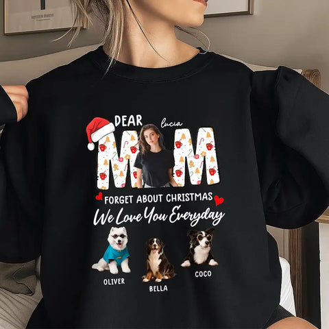 Personalized Dear MOM/DAD Sweatshirt – Custom Owner and Pet Photos