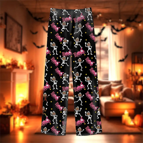 BOO Skeleton Family Halloween Pajamas – Custom Photo Pumpkin Sleepwear