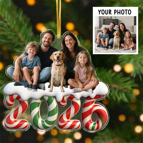 Christmas Custom Photo Family Acrylic Ornament