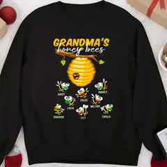 Personalized Grandma’s Honey Bees Sweatshirt with Kids’ Names