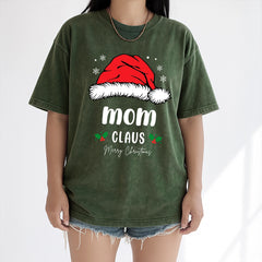 Mom Claus Christmas T-Shirt – Personalized Holiday Gift for Mom