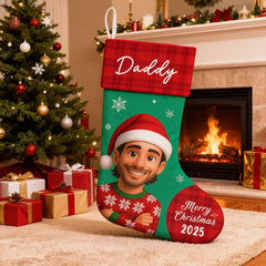 Personalized Photo Christmas Stockings - Christmas Gifts for Mom, Dad, Siblings, Kids