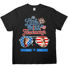 Celebra el Día de la Independencia, pequeña señorita petardo: camisetas, sudaderas y sudaderas de algodón personalizadas.