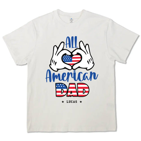 Papás, abuelos e hijas estadounidenses: camisetas, sudaderas y sudaderas personalizadas para su familia. 