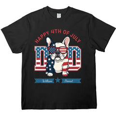 Regalo del Día de la Independencia para papá perro: camisetas, sudaderas y sudaderas personalizadas para la familia. 
