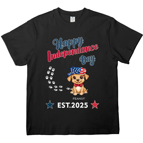 Joyeux Jour de l'Indépendance - T-shirts, sweats et sweats à capuche en coton personnalisés pour les amoureux des animaux 