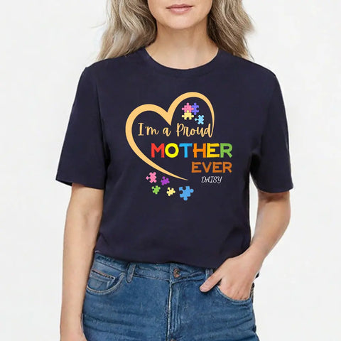 Je suis une mère fière et j'aime mon cœur - T-shirts, sweats à capuche et sweatshirts personnalisés 