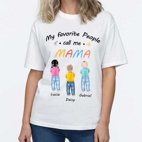 Mes personnes préférées m'appellent papa maman - Cadeau pour mère, père, grand-mère, grand-père - T-shirts personnalisés, sweats à capuche, sweatshirts 