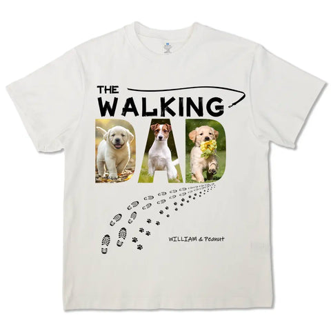 T-shirts, sweats à capuche et sweatshirts personnalisés avec photo de chien « The Walking Dad » 