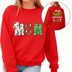 Personalized Grinch-themed family T-shirts, sweatshirts, and hoodies – double-sided print