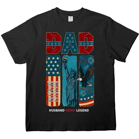 Regalo del Día de la Independencia de un Padre Legendario - Celebra a Papá - Camiseta, Sudadera y Sudadera con Capucha Personalizadas 