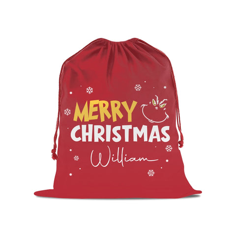 Personalized Christmas Gift Bag with Name | Custom Holiday Gift Bag