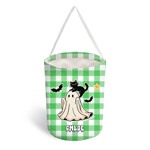 Personalized Halloween Candy Bag – Cute Pumpkin or Ghost Design