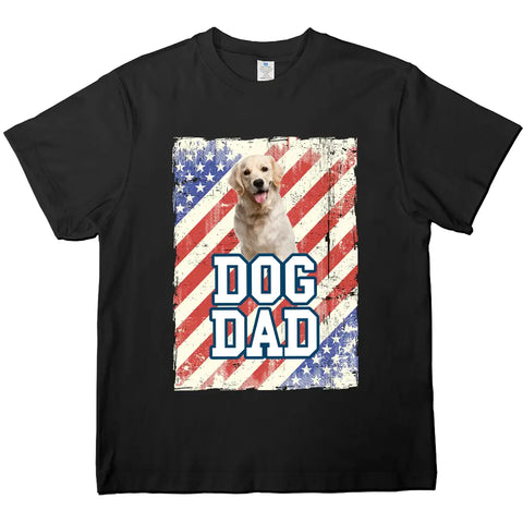 Foto personalizada: "El hogar está donde esté mi perro papá". Camisetas, sudaderas y sudaderas personalizadas para perros. Regalo para papá, abuelo. Día del padre. Regalo para papá, dueños de mascotas y amantes de las mascotas. 