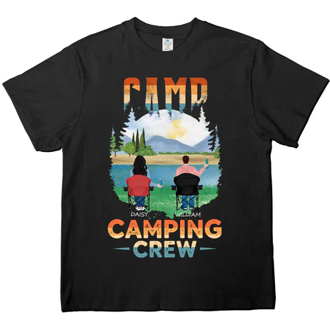 Camping Crew - Camisetas de algodón personalizadas, sudaderas, sudaderas con capucha, regalos para los amantes del camping 