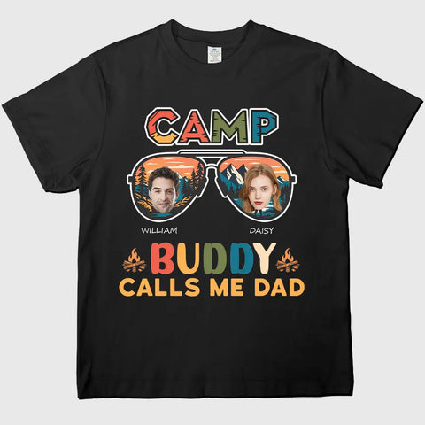 Camping Buddy me llama papá - Camisetas de algodón personalizadas, sudaderas, sudaderas con capucha, regalos para los amantes del camping 