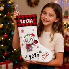 Personalized Christmas Stockings with Cartoon Characters - Gifts with Custom Names for Kids