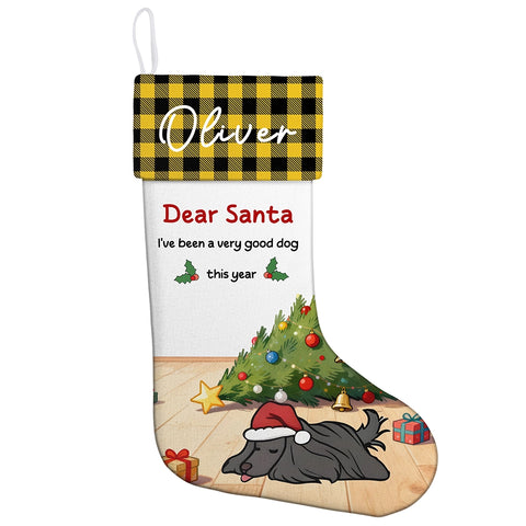 Personalized Dog Christmas Stocking – Dear Santa Gift for Pet Lovers