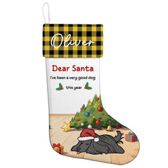 Personalized Dog Christmas Stocking – Dear Santa Gift for Pet Lovers