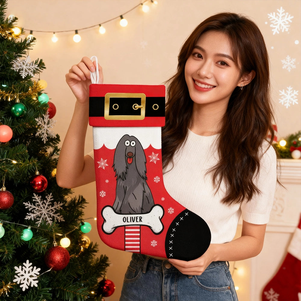 Custom Pet Christmas Stockings - Cartoon Dog Pattern Gifts