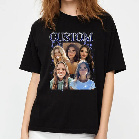 Camiseta, sudadera o sudadera retro unisex con foto personalizada: regalo para novia, amigos o pareja.