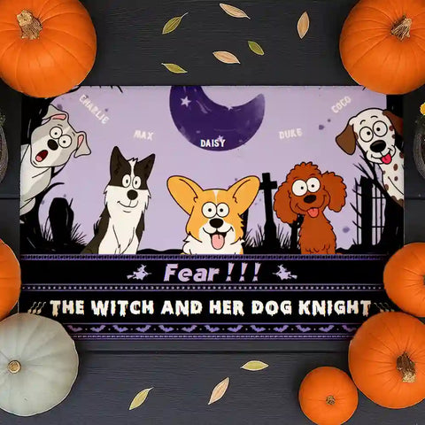 Personalized Haunted Dog Welcome Mat – Custom Pet Name & Design