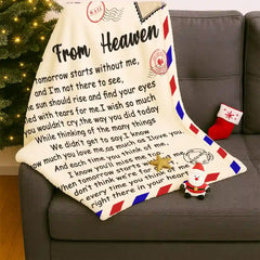 "Always With You" Memorial Blanket - Personalized Photo Flannel Blanket, "Letter from Heaven", Sympathy Gift, Christmas Gift
