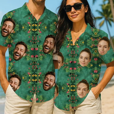 Your Face, Your Shirt – Custom Tropical Print Hawaiian Tee
