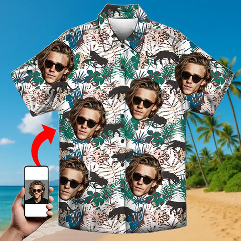 Camisa hawaiana personalizada con tu cara: un atuendo veraniego divertidísimo 