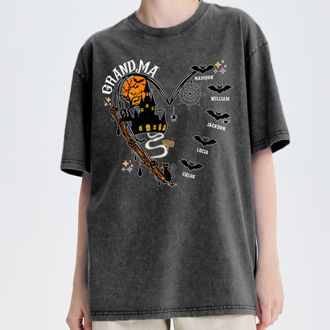 Custom Personalized Family Matching Halloween Shirts - Gift for Grandma and Grandchildren