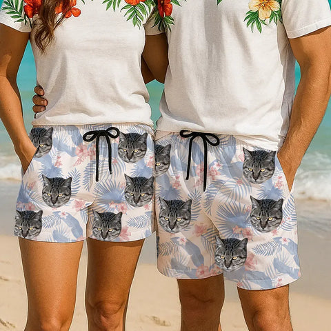 Custom Hawaiian Shorts with Your Picture – Fun Gift for Vacation