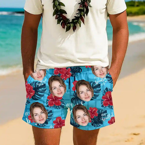 Face-On Hawaiian Shorts – Personalized, Funny & Stylish