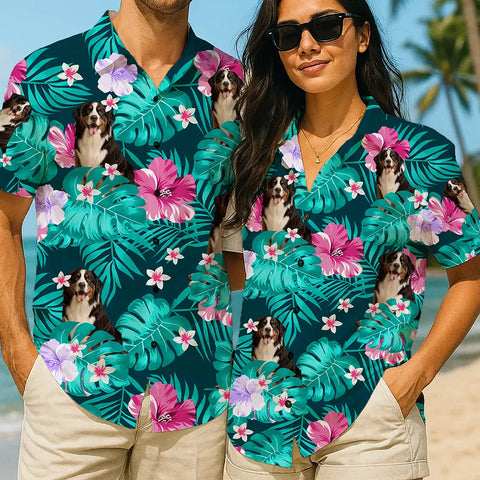 Custom Face Hawaiian Shirt – Personalized with Your Pet, Partner, or Family