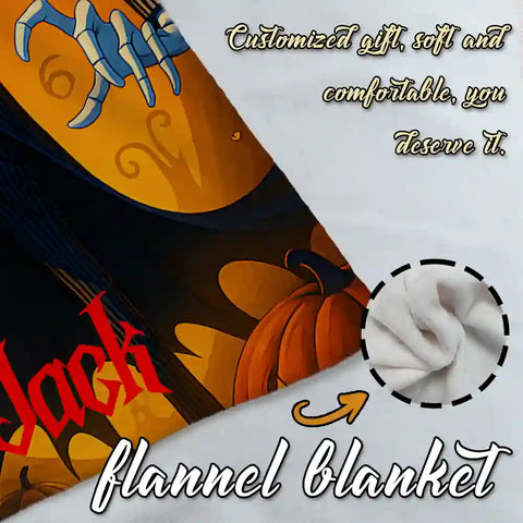 Custom Vampire Gentleman Photo Blanket – Personalized Portrait Gothic Flannel