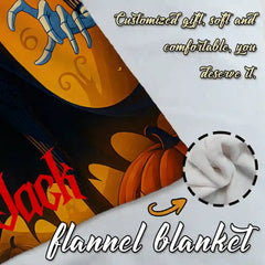 Custom Vampire Gentleman Photo Blanket – Personalized Portrait Gothic Flannel