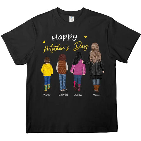 Mother's Day - Family Personalized Custom Unisex T-shirt, Premium T-shirt,sweatshirt，Hoodie - Gift For Mum