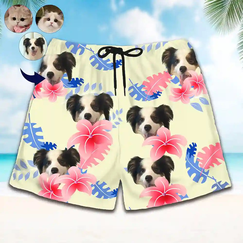 Shorts de playa personalizados con cara de mascota: diseña tu propio bañador personalizado