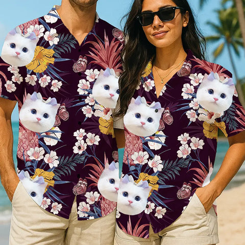 Camisa hawaiana personalizada con tu foto: un regalo divertido y personalizado para tus vacaciones. 