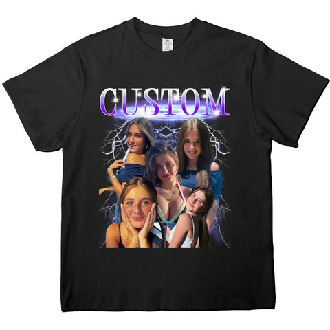 Camiseta, sudadera o sudadera retro unisex con foto personalizada: regalo para novia, amigos o pareja.