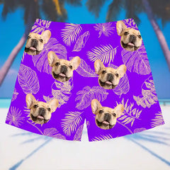 Pantalones cortos hawaianos con estampado personalizado: con tu mascota, tu pareja o tú mismo