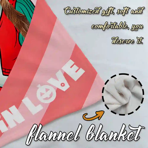 Halloween Couple Skeleton Photo Blanket – Personalized with Names