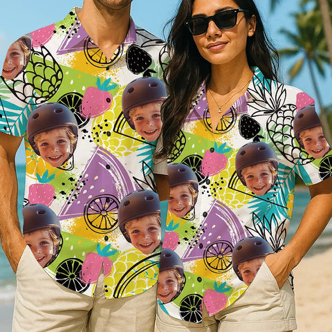 Tu foto, ambiente tropical: la camiseta de playa personalizada definitiva 